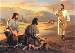 Andrés y Simón siguen a Jesús
