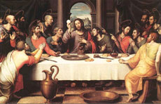 Jesús parte el pan