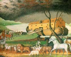 Animales entrando al Arc de Noé