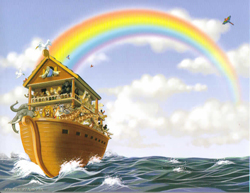 El Arca de Noé flotando
