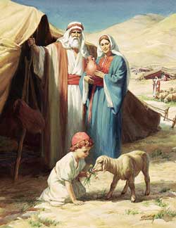 Abraham, Sara e Isaac niño