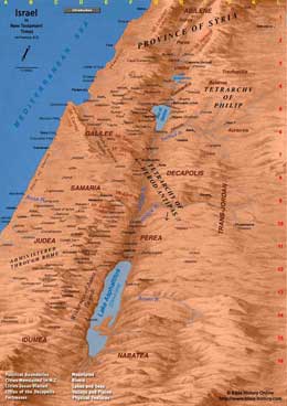Mapa de Israel en relieve