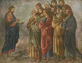 Jesús instruye a los Apóstoles