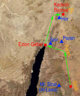 Ruta Sinaí a Kadesh