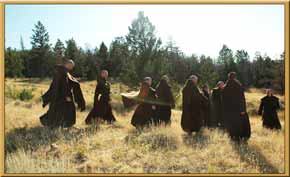 Monjes Carmelitas en el campo