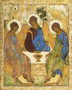 La Santísima Trinidad por Rublev