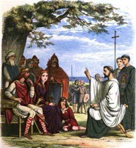 San Agustín de Canterbury predicando a los Reyes Sajones