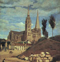Catedral de Chartres pintada por Corot