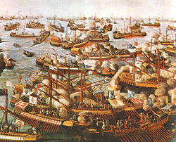 En el fragor de la batalla de Lepanto