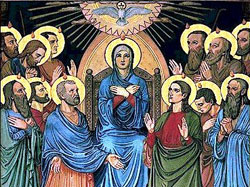 La virgen y los Apóstoles