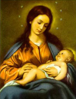 Jesús nuestro Salvador en brazos de su Madre