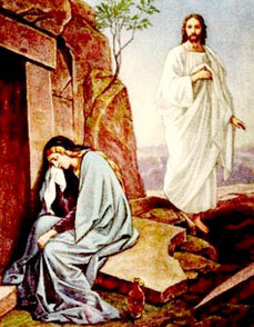 Maria Magdalena nate el -sepulcro vacio