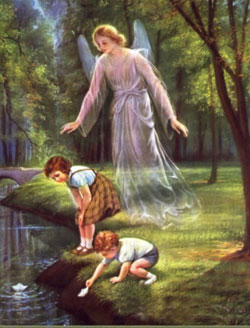 Angel con niños